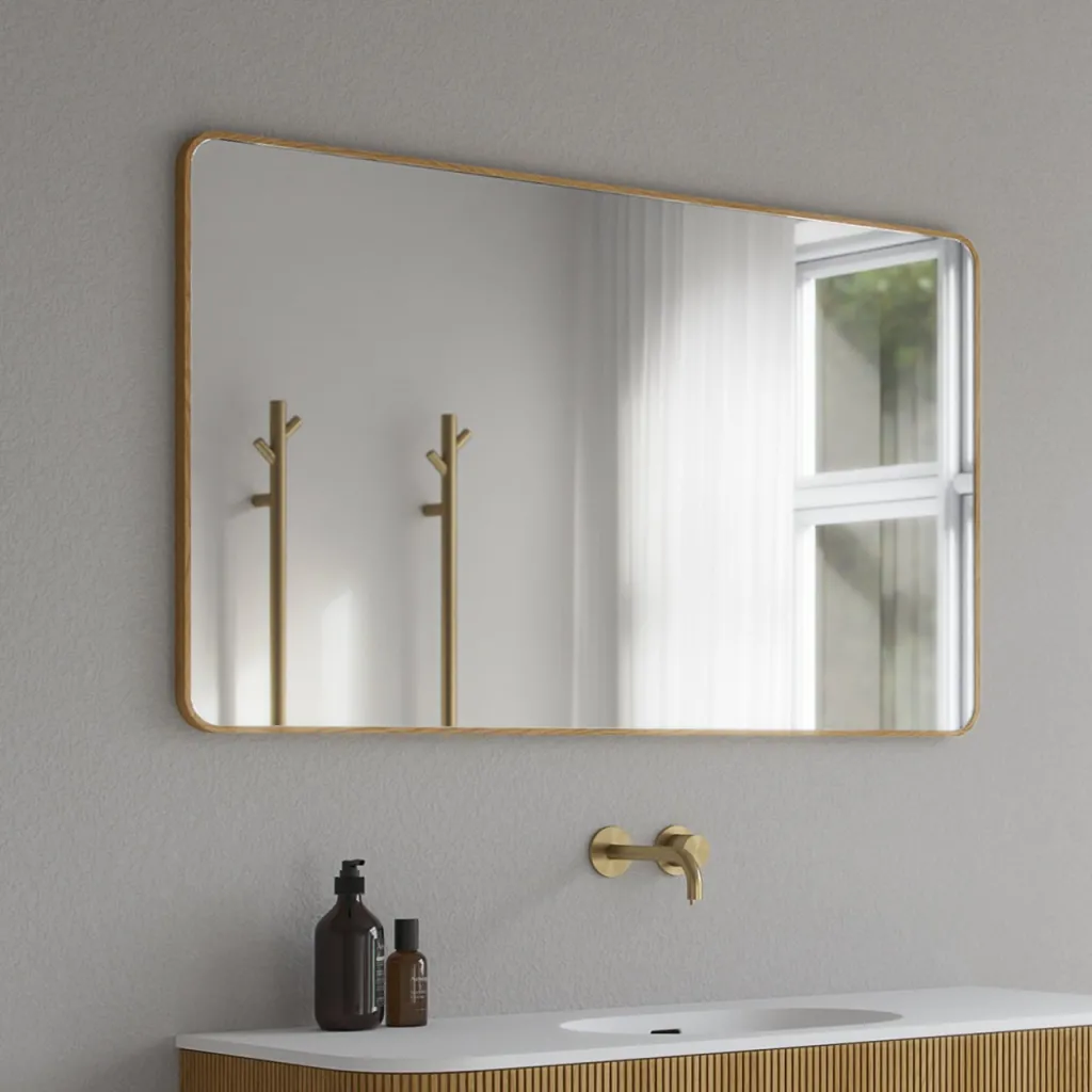 Noorwork NM7012 - 70x120 cm, Carpenter Wooden frame mirror in oiled Oak
