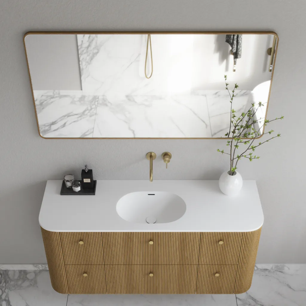 Noorwork NM7014 - 70x140 cm, Carpenter Wooden frame mirror in oiled Oak