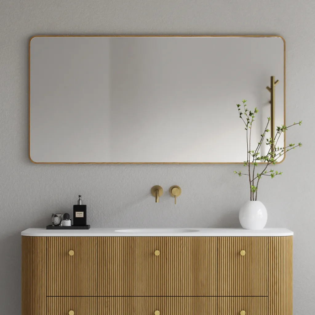 Noorwork NM7014 - 70x140 cm, Carpenter Wooden frame mirror in oiled Oak