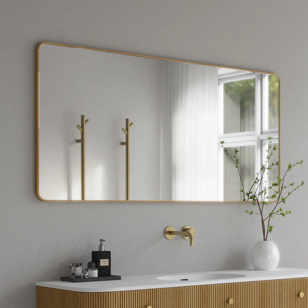 Noorwork NM7014 - 70x140 cm, Carpenter Wooden frame mirror in oiled Oak