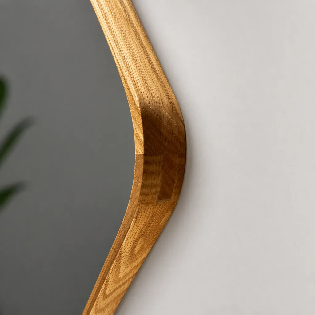 Noorwork NM7016 - 70x160 cm, Carpenter Wooden frame mirror in oiled Oak