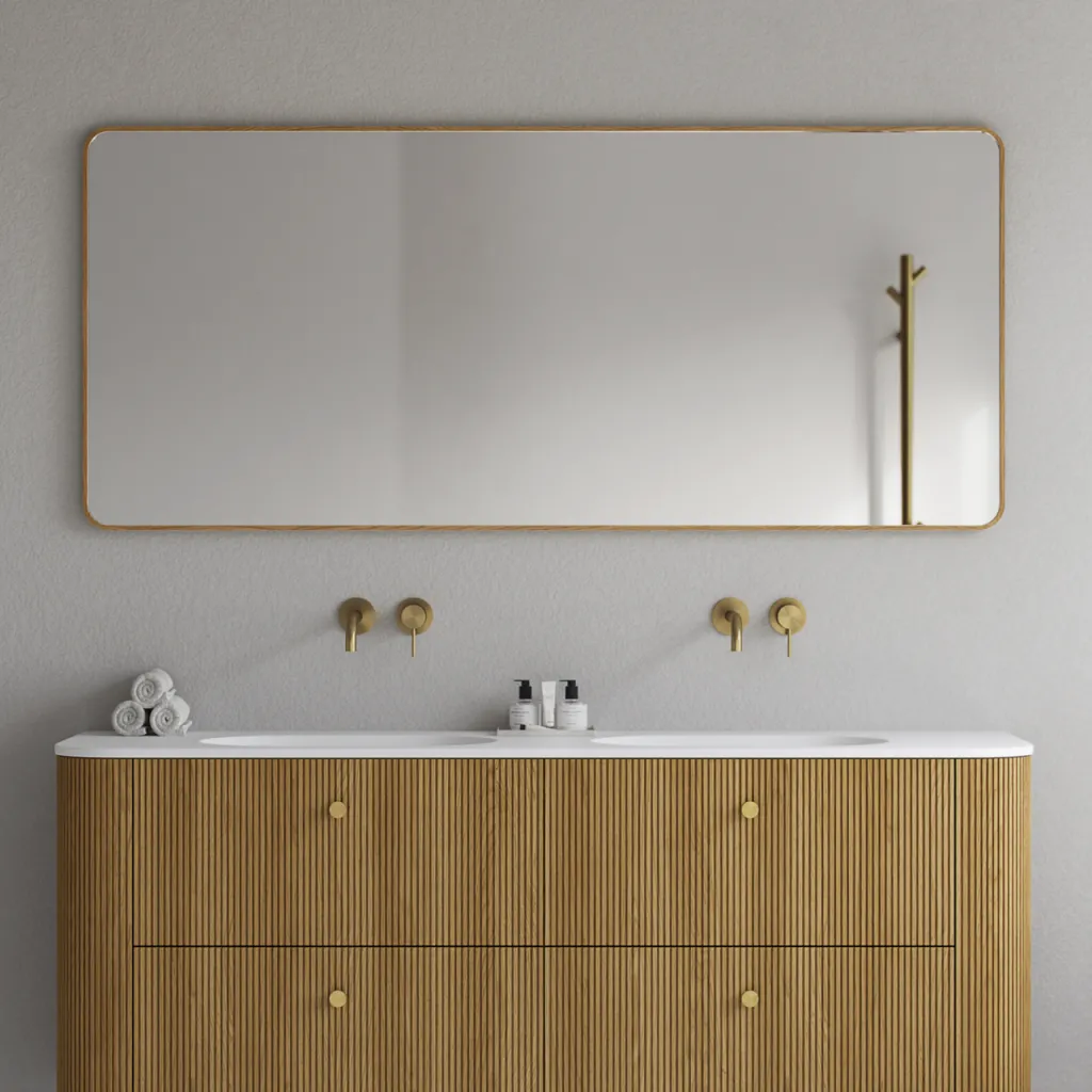 Noorwork NM7016 - 70x160 cm, Carpenter Wooden frame mirror in oiled Oak