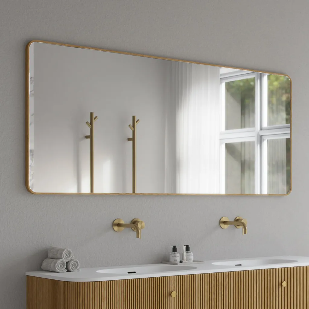 Noorwork NM7016 - 70x160 cm, Carpenter Wooden frame mirror in oiled Oak