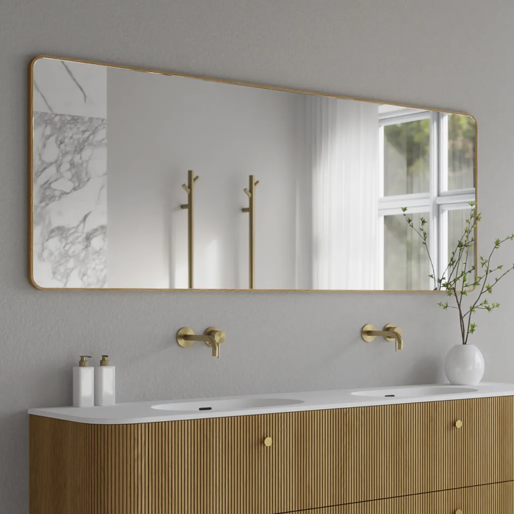 Noorwork NM7018 - 70x180 cm, Carpenter Wooden frame mirror in oiled Oak