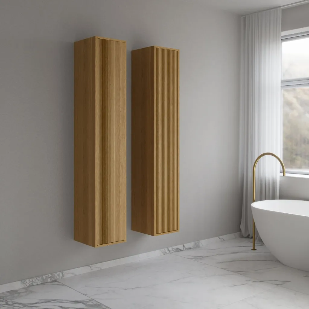 Noorwork NHC3317 - 30x35x170 cm, Carpenter's high cabinet in Natural Oak 
