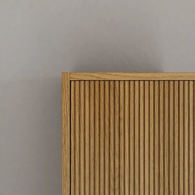 Noorwork NHC4317 - 40x35x170 cm, Cabinet with 2 drawers in Natural Oak 