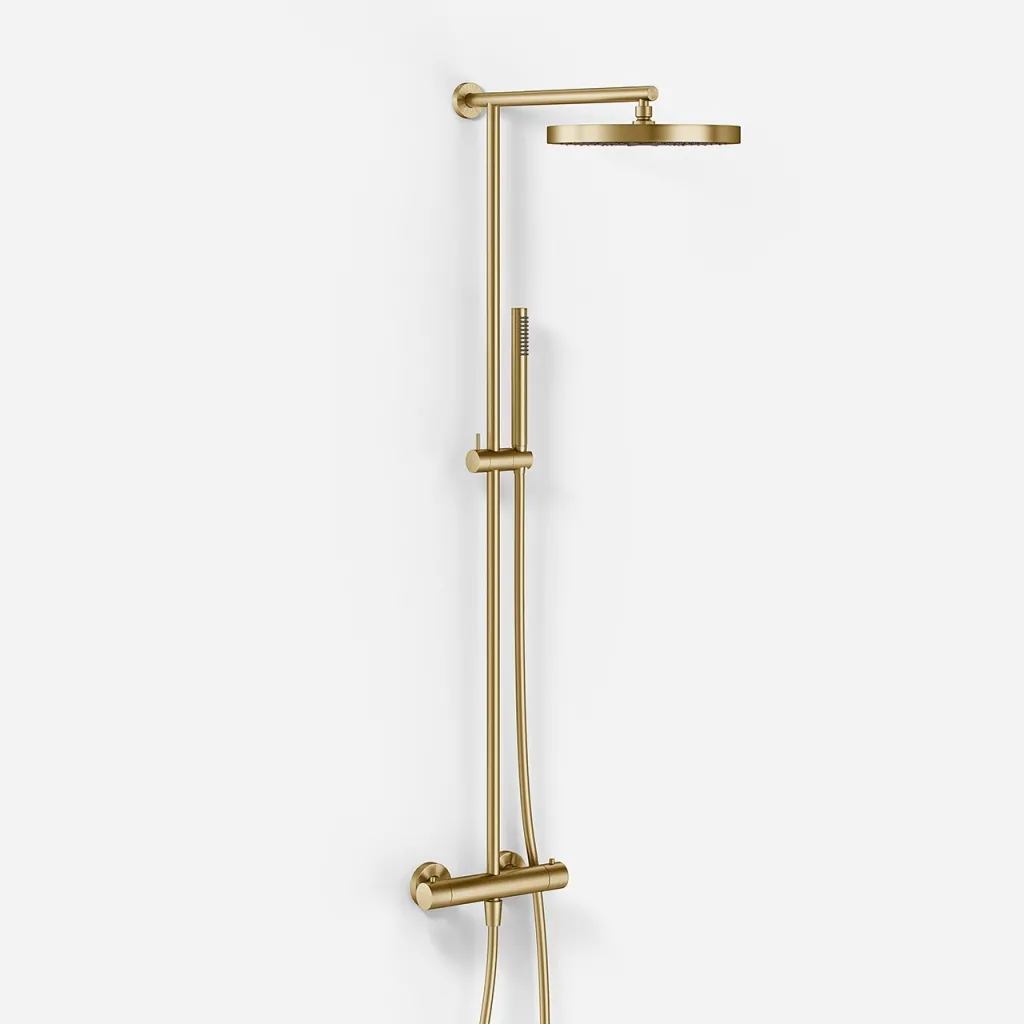 Semplice SRL10 S02 - Thermostat set, XXL Rain DeLux Ø28 w/EasyClean, PVD Brushed Brass