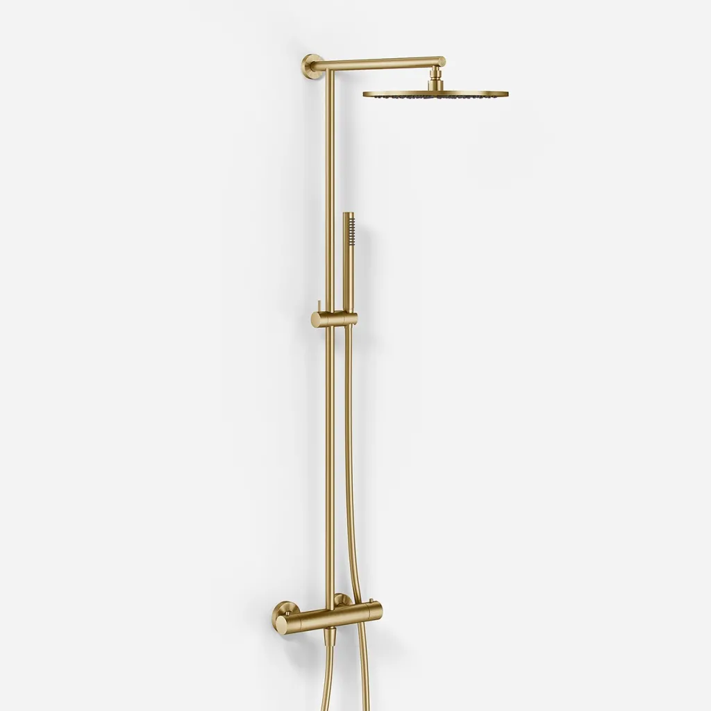 Semplice SRL10 S03 - SmartTerm, Rain DeLuxe Ø30 cm., PVD Brushed Brass