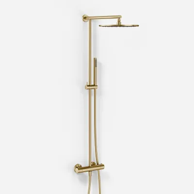 Semplice SRL10 S03 - SmartTerm, Rain DeLuxe Ø30 cm., PVD Brushed Brass