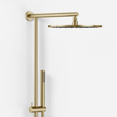 Semplice SRL10 S03 - SmartTerm, Rain DeLuxe Ø30 cm., PVD Brushed Brass