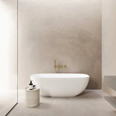 Semplice SBR801 S11 - Tub/shower, PVD Brushed Brass