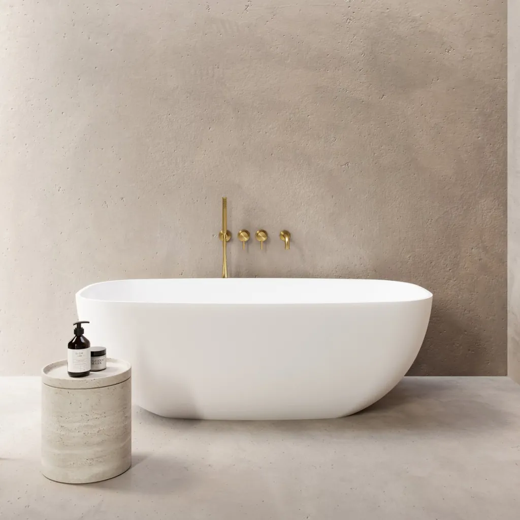 Semplice SBR801 S11 - Tub/shower, PVD Brushed Brass