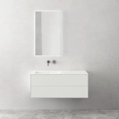 Copenhagen Chic II 120L - Bathroom furniture, Corian®, Matte white