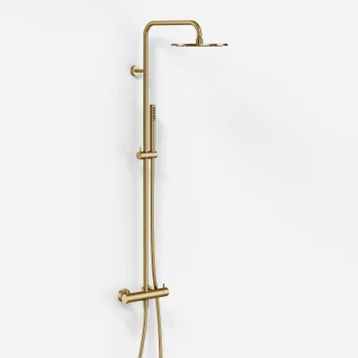 Semplice Rain DeLuxe SRL02 - SmartTerm Ø25 EasyClean, PVD Brushed Brass