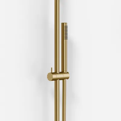 Semplice Rain DeLuxe SRL02 - SmartTerm Ø25 EasyClean, PVD Brushed Brass
