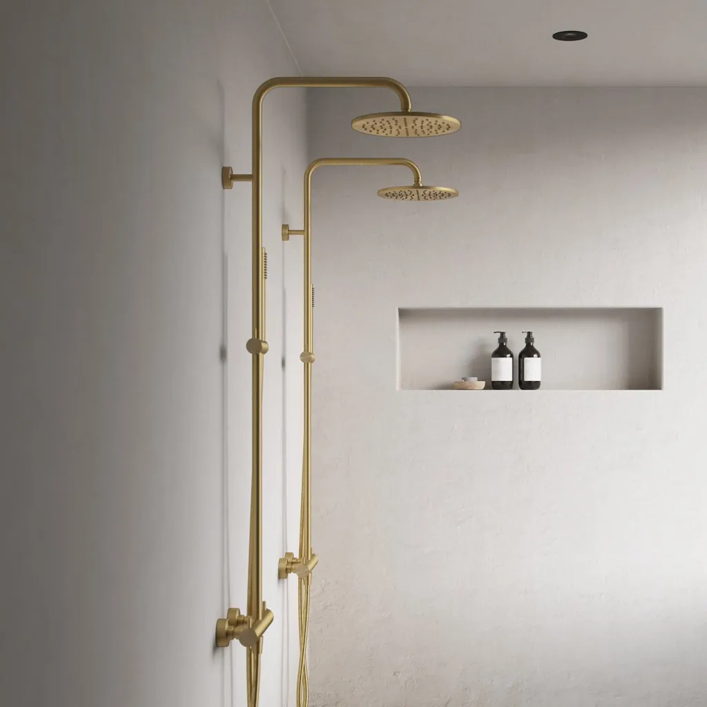 Semplice Rain DeLuxe SRL02 - SmartTerm Ø25 EasyClean, PVD Brushed Brass