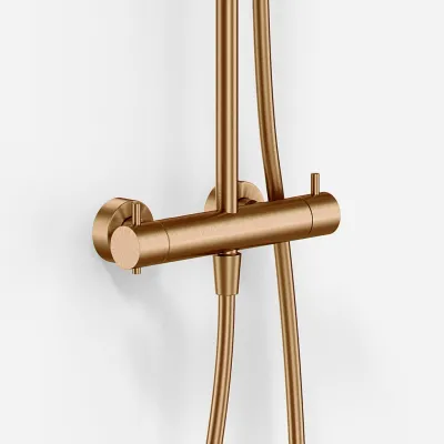 Semplice Rain DeLuxe SRL02 - SmartTerm Ø25 EasyClean, PVD Brushed Copper