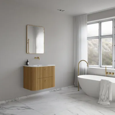 Noorwork 80 - Cabinetry in Natural Oak including Matt white Corian® sink top