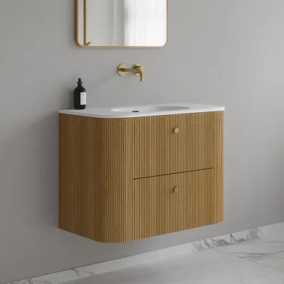 Noorwork 80 - Cabinetry in Natural Oak including Matt white Corian® sink top