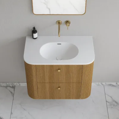 Noorwork 80 - Cabinetry in Natural Oak including Matt white Corian® sink top