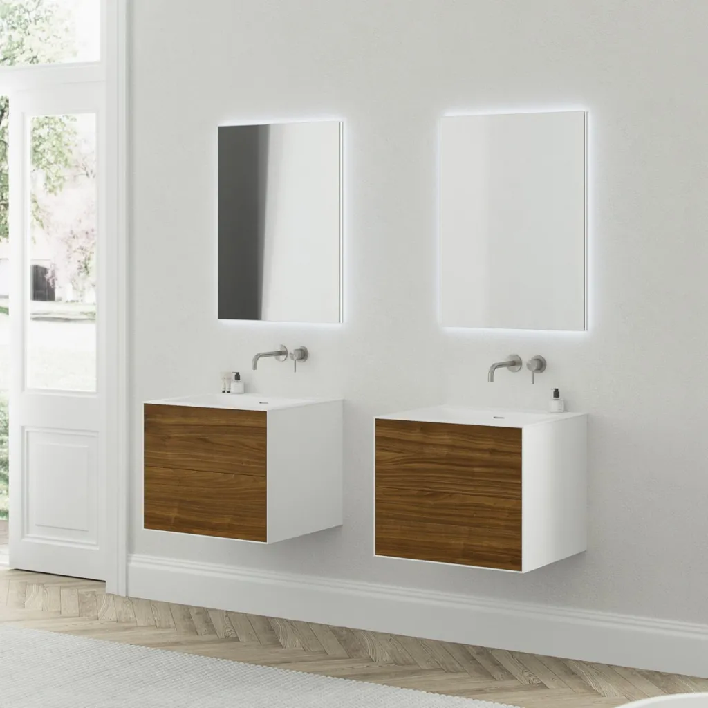 Copenhagen Chic 60 - MKII, Glacier White Corian® w/ American Walnut