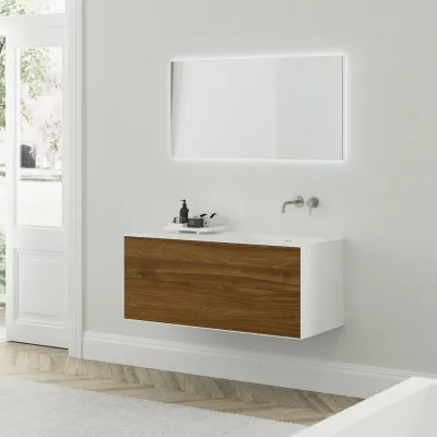 Copenhagen Chic 120R - MKII, Glacier White Corian® w/American Walnut