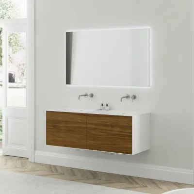 Copenhagen Chic 140D - MKII, Glacier White Corian® w/American Walnut
