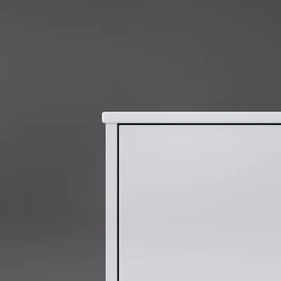 Copenhagen Chic 160 - MKII, Cabinet, 6 drawers, sink & body in Glacier White Corian® and fronts in Matt white