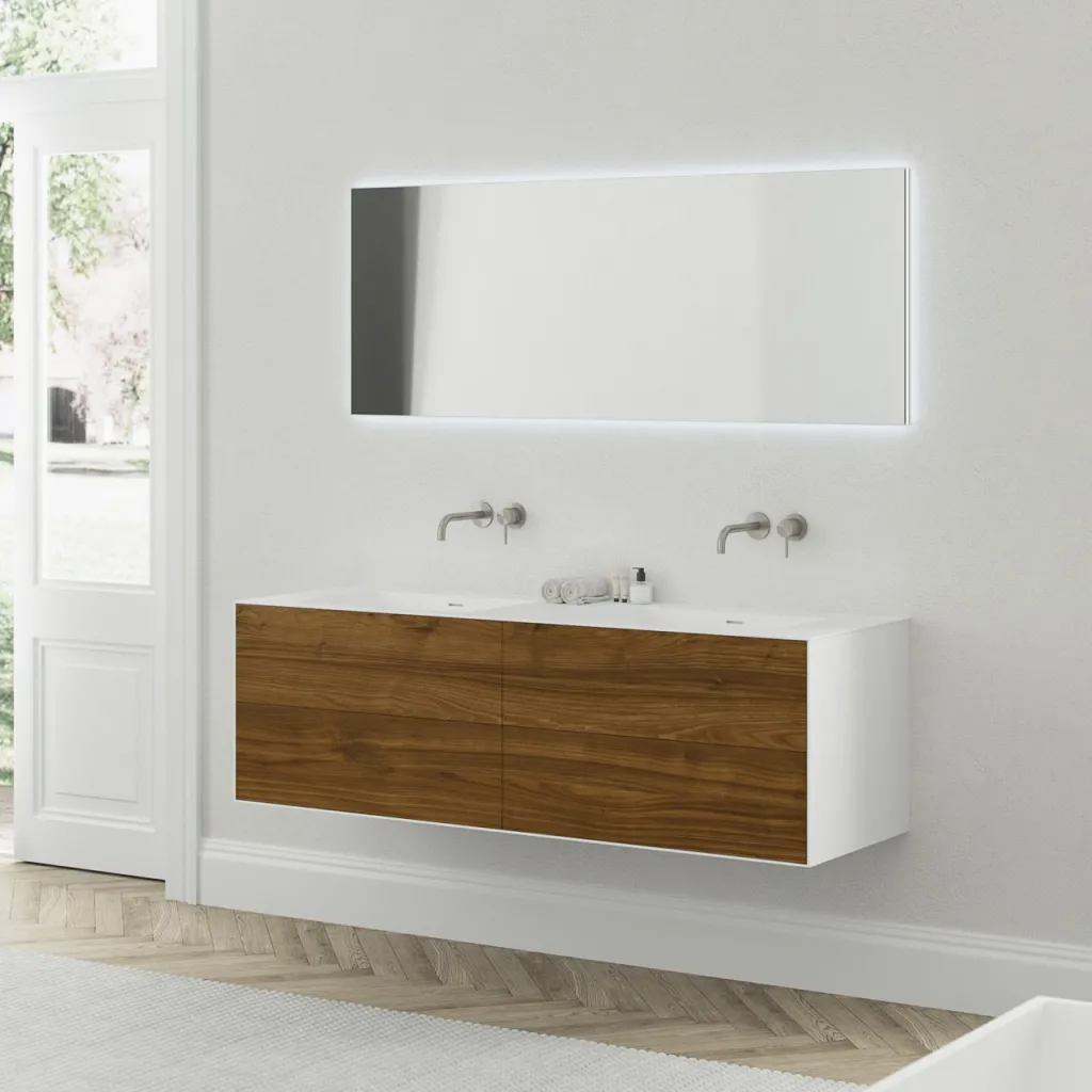 Copenhagen Chic 160D - MKII, Glacier White Corian® w/American Walnut