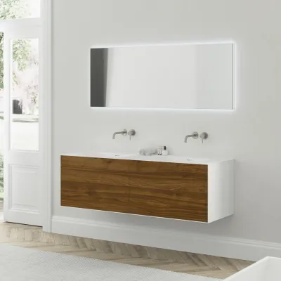 Copenhagen Chic 160D - MKII, Glacier White Corian® w/American Walnut