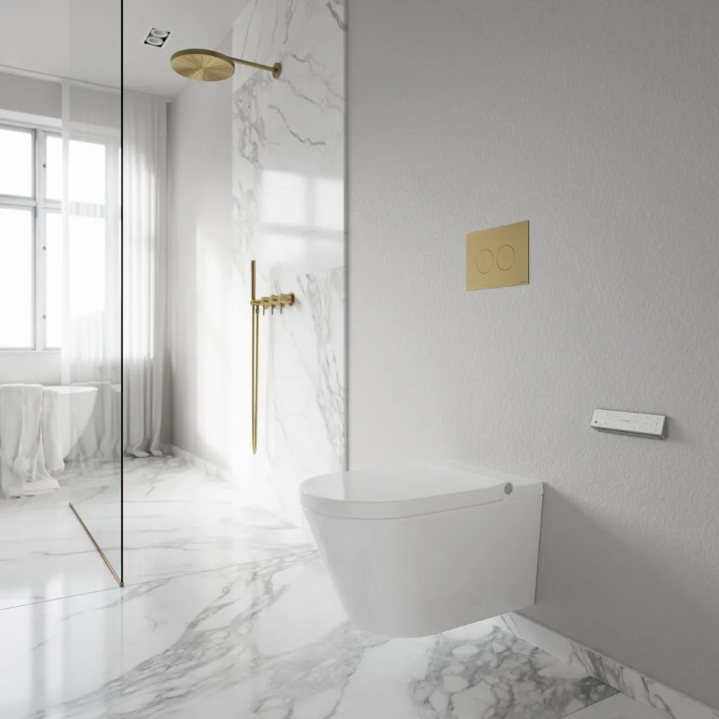 Aqualux PAX2-S Duschtoilet - LuxDusch Bidet function & Soft-Close Seat w/heating Vortex flush White