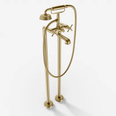 Hassel&Teudt HBK702 - Freestanding bath mixer, PVD Brushed brass