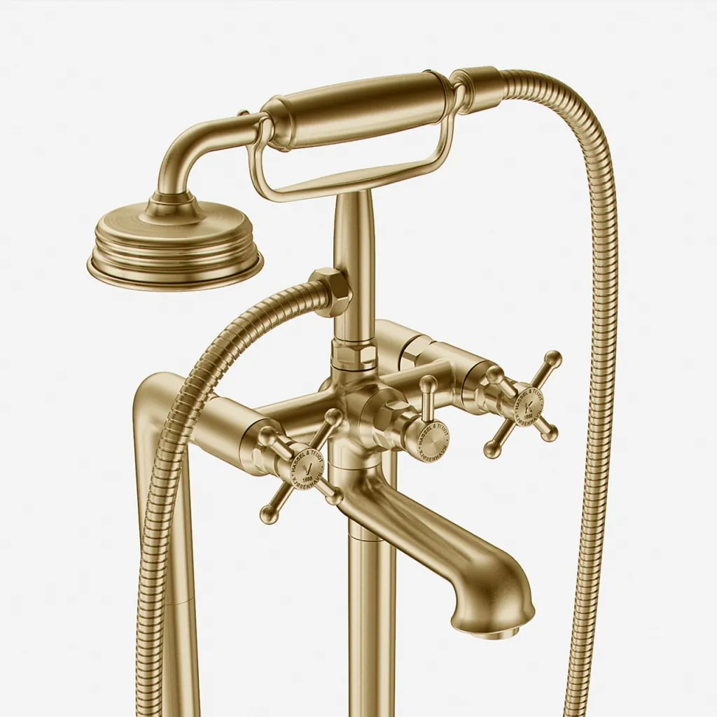 Hassel&Teudt HBK702 - Freestanding bath mixer, PVD Brushed brass