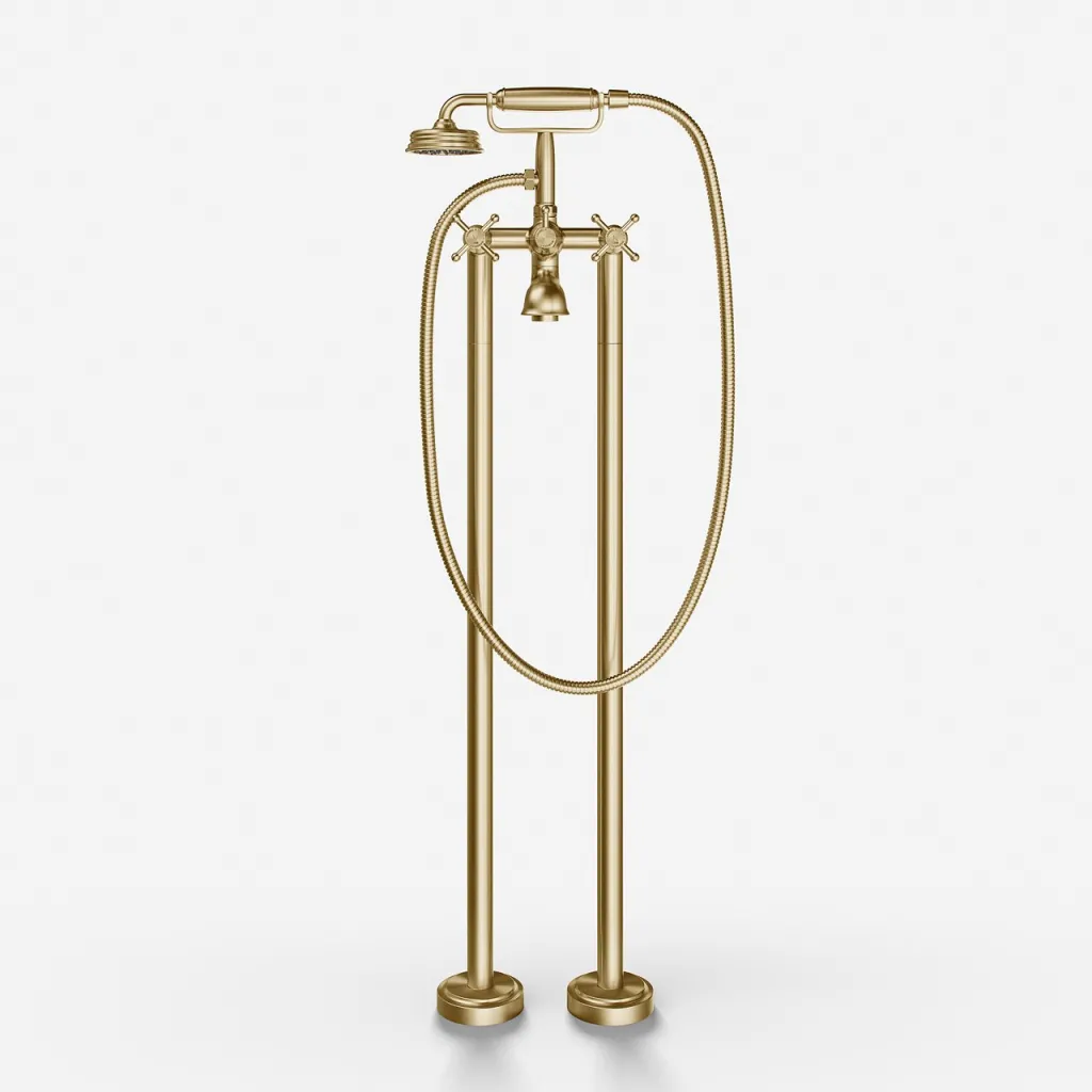 Hassel&Teudt HBK702 - Freestanding bath mixer, PVD Brushed brass