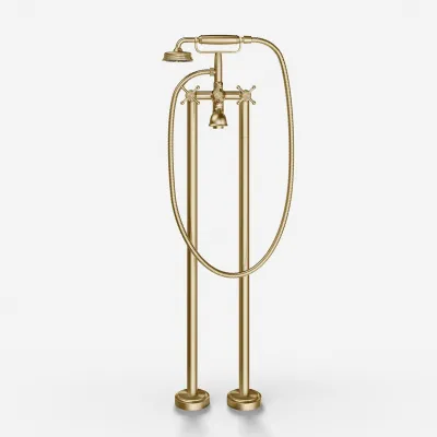 Hassel&Teudt HBK702 - Freestanding bath mixer, PVD Brushed brass