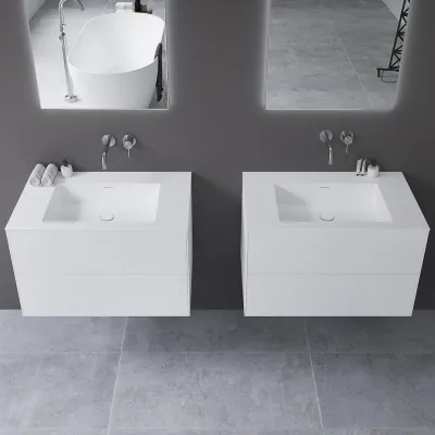 Copenhagen Chic 80 - MKII Bathroom furniture, Corian®, Mathvid