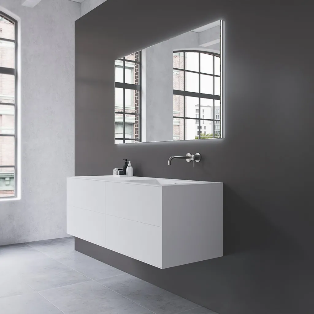 Copenhagen Chic 140R - MKII - Bathroom furniture, Corian®, Mathvid