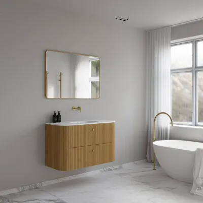 Noorwork 100 - Cabinetry in Natural Oak including Matt white Corian® sink top