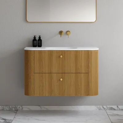 Noorwork 100 - Cabinetry in Natural Oak including Matt white Corian® sink top