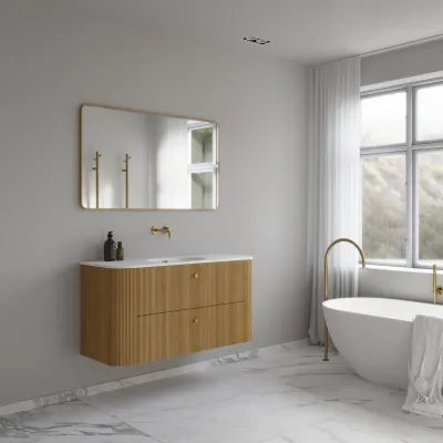 Noorwork 120 - Cabinetry in Natural Oak including Matt white Corian® sink top