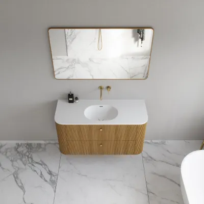 Noorwork 120 - Cabinetry in Natural Oak including Matt white Corian® sink top