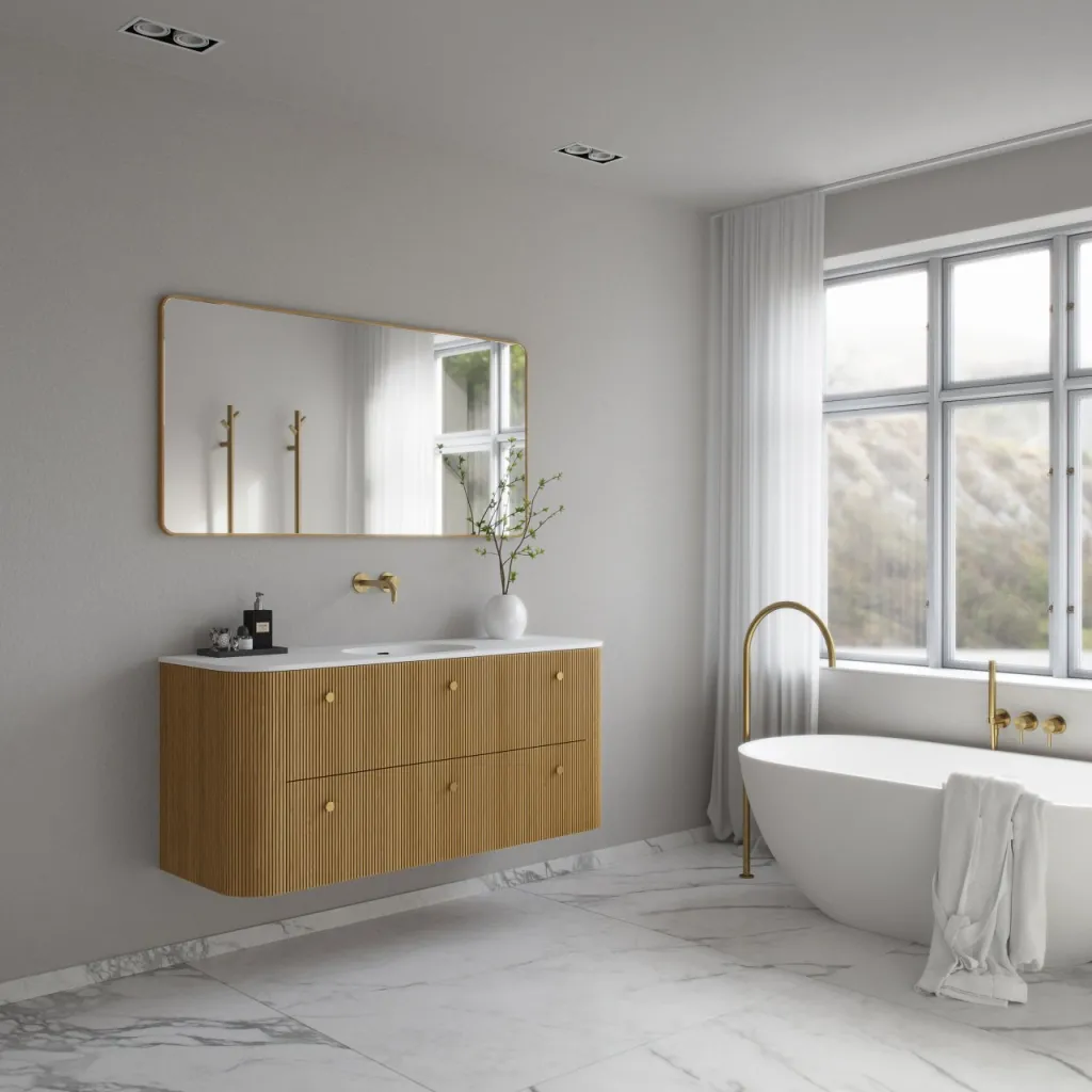 Noorwork 140 - Cabinetry in Natural Oak including Matt white Corian® sink top