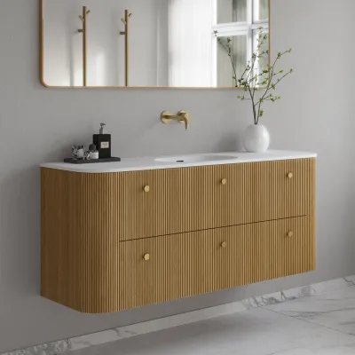 Noorwork 140 - Cabinetry in Natural Oak including Matt white Corian® sink top