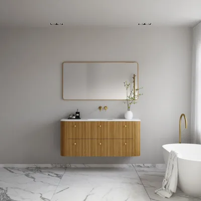 Noorwork 140 - Cabinetry in Natural Oak including Matt white Corian® sink top