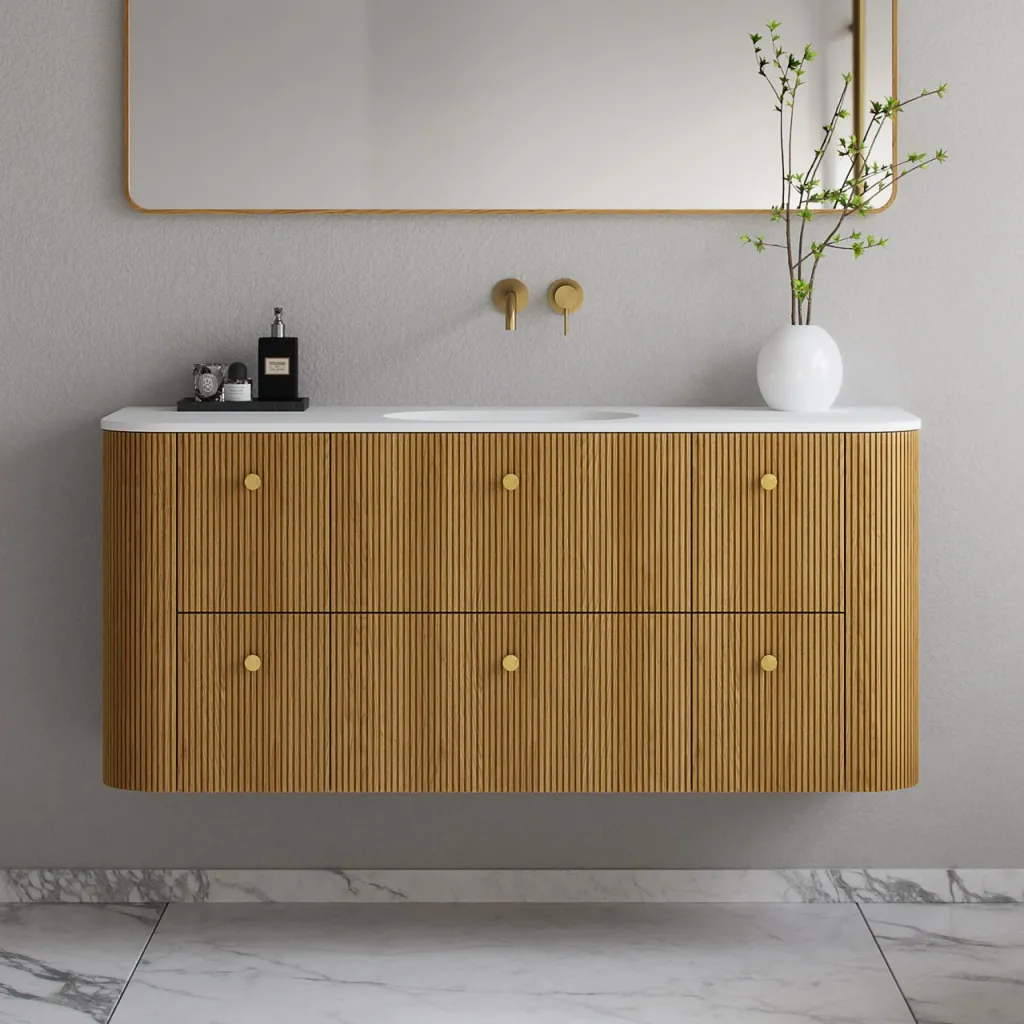 Noorwork 140 - Cabinetry in Natural Oak including Matt white Corian® sink top