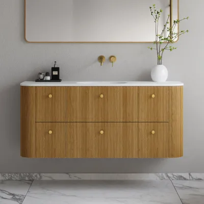 Noorwork 140 - Cabinetry in Natural Oak including Matt white Corian® sink top