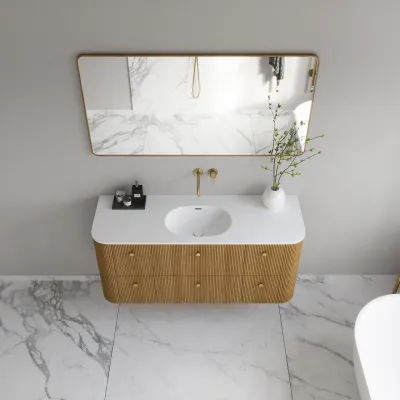 Noorwork 140 - Cabinetry in Natural Oak including Matt white Corian® sink top