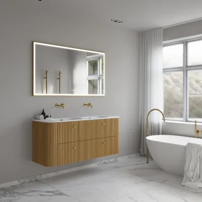Noorwork 140D - Cabinetry in Natural Oak including Matt white Corian® sink top