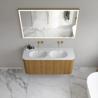 Noorwork 140D - Cabinetry in Natural Oak including Matt white Corian® sink top