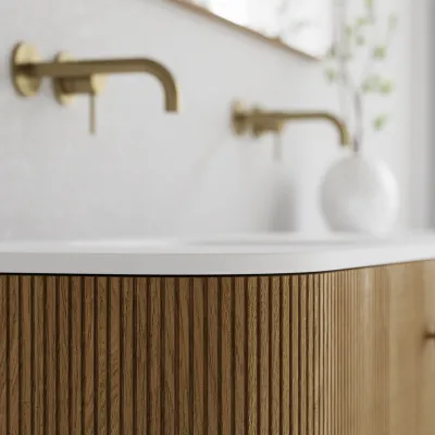 Noorwork 140D - Cabinetry in Natural Oak including Matt white Corian® sink top